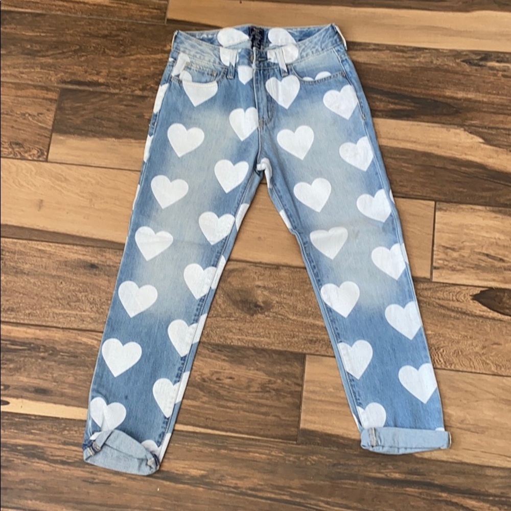 Jeans with hearts
